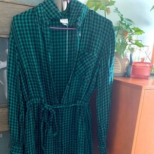 Checkered Green Dress
